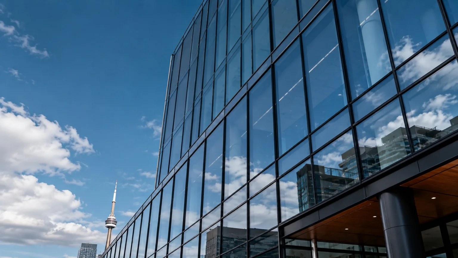 Toronto skyline and residential service area