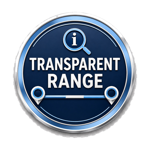 Transparent range badge