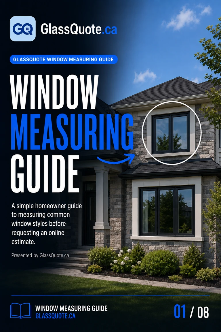 GlassQuote.ca Window Measuring Guide cover